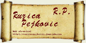 Ružica Pejković vizit kartica